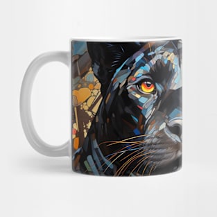 Panther Animal Portrait Colorful Painting Mug